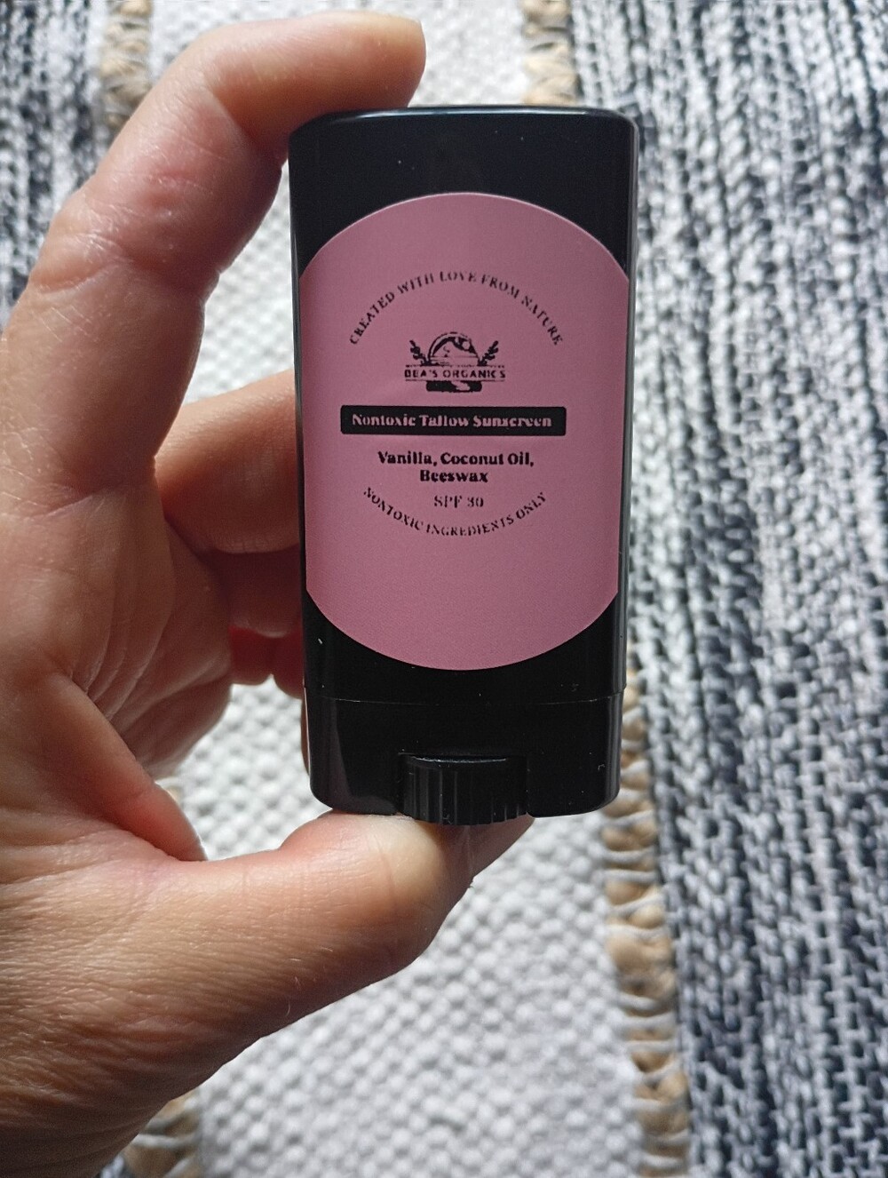 SALE! Bea's Organics Vanilla Coconut Oil Tallow Sunscreen Stick SPF 30